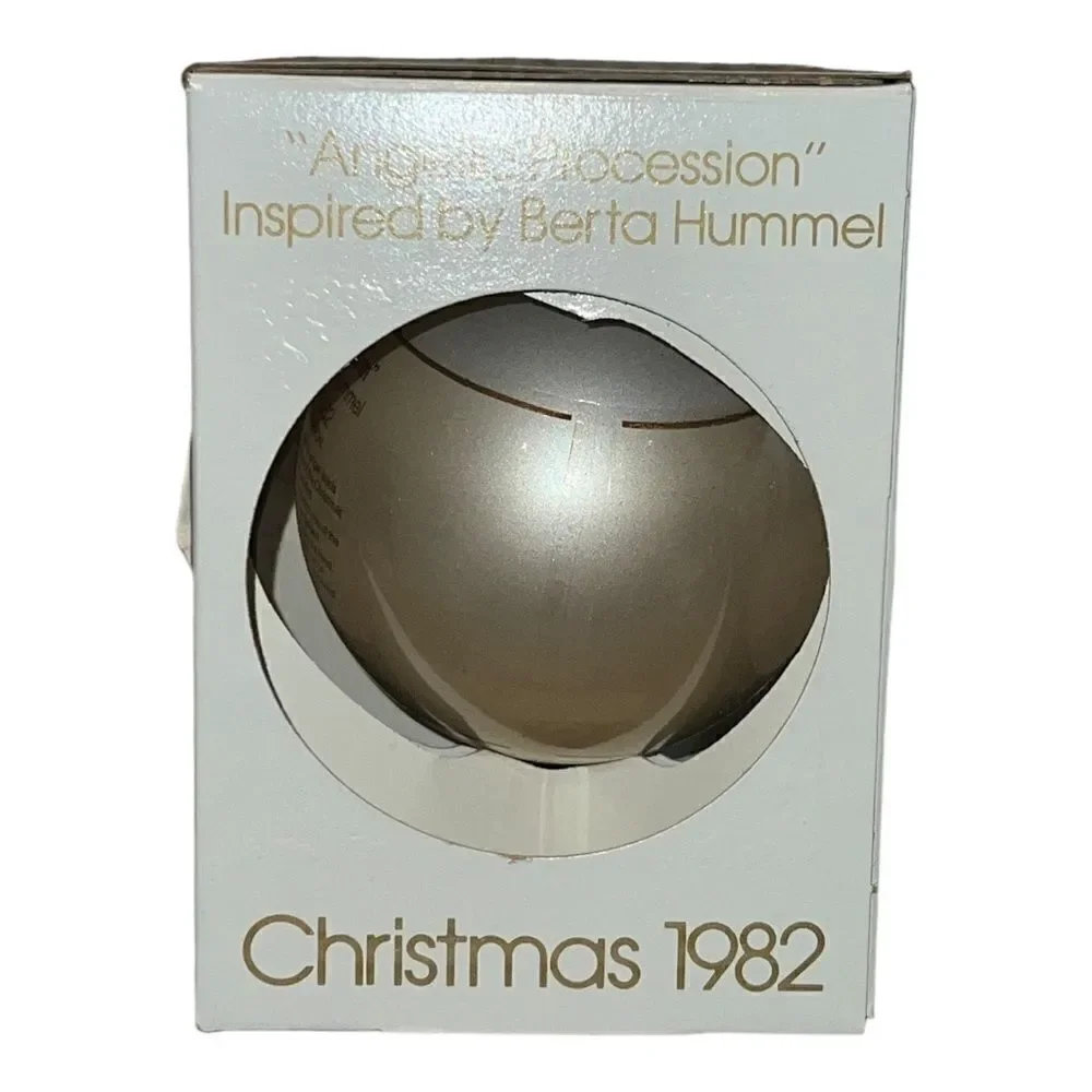 Schmid Berta Hummel Angelic Procession 1982 Glass Christmas Ornament W Box